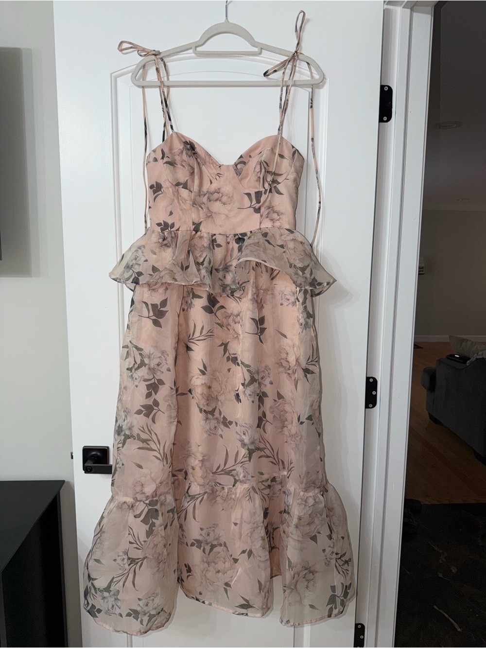 Petal & Pup Kennie Floral Print Midi Dress | Pink Floral | Size Small - Picture 6 of 12